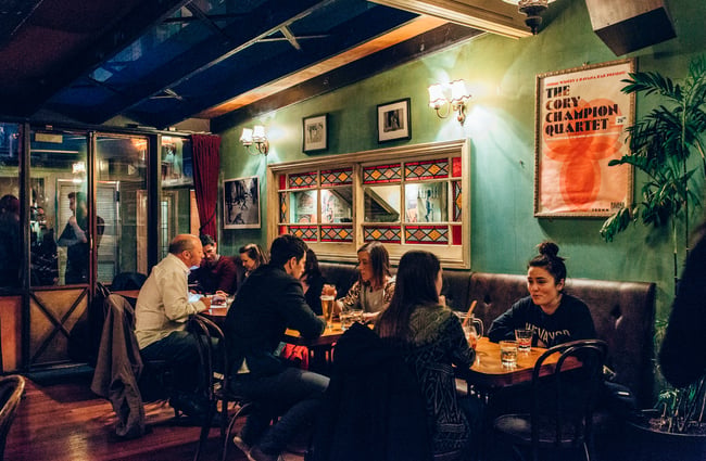 People dining in restaurant.