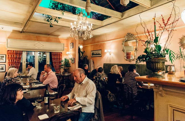 People dining in the restaurant.