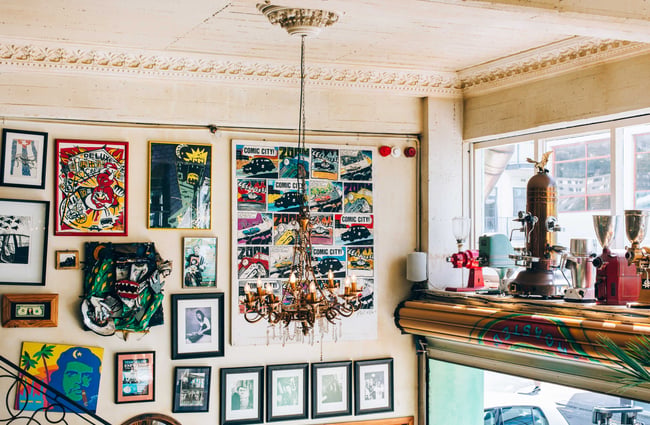 Artwork on the wall.