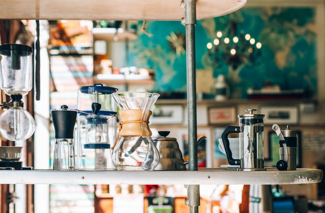 Coffee paraphernalia.