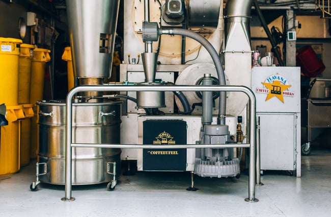 Coffee roasting equipment.