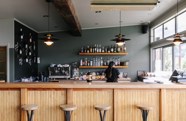 View of the bar.
