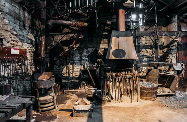 The inside of Hayes Engineering in Oturehua.