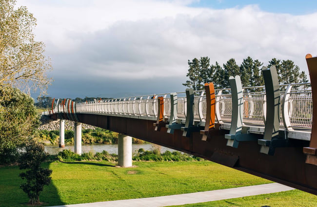 The He Ara Kotahi Bridge.