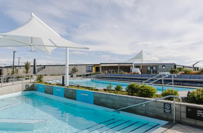 View of the pools at He Puna Taimoana.