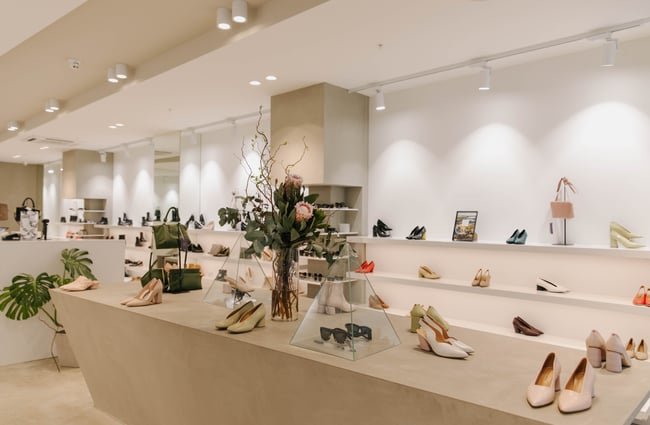 Shoes on display at Head Over Heels in Christchurch.