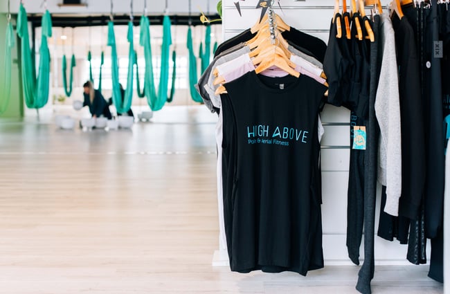 High Above fitness t-shirts for sale.