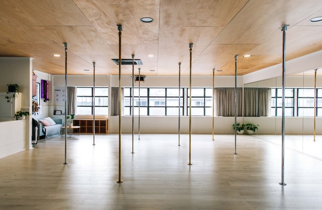 Pole dancing studio at High Above.