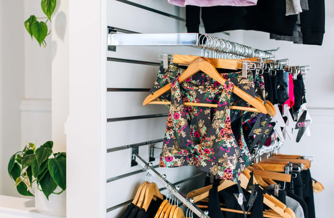 Workout clothing for sale at High Above.