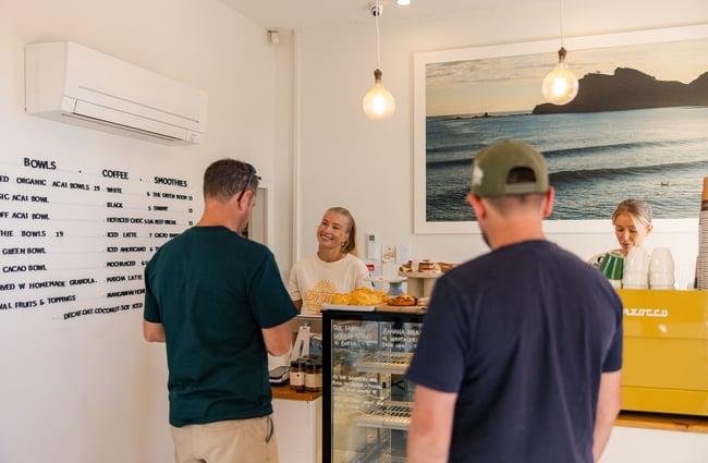 Customer being served at Honey Sundays.