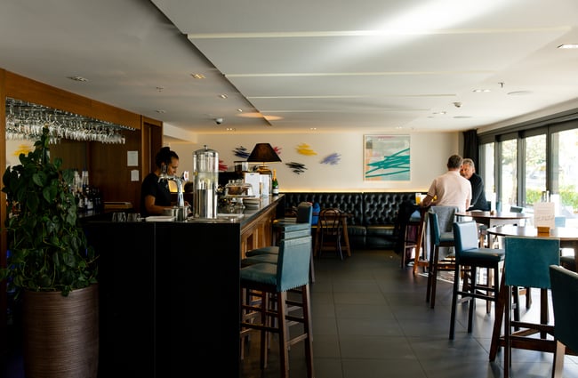 The bar and dining room inside Hotel Montreal.