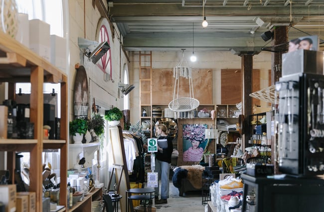 Interior view of Housekeepers Design in Ōamaru.