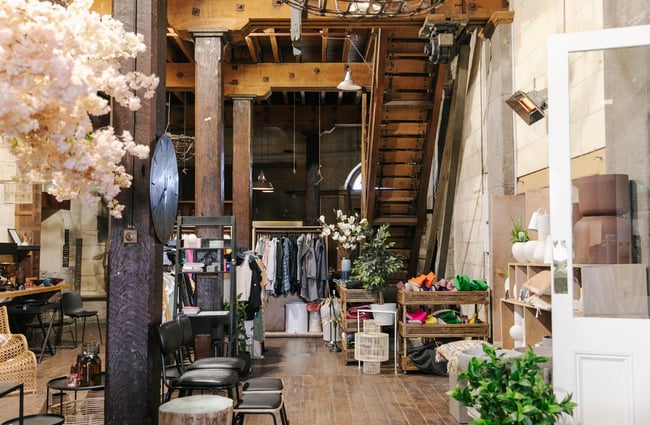Interior view of the shop at Housekeepers Design in Ōamaru.