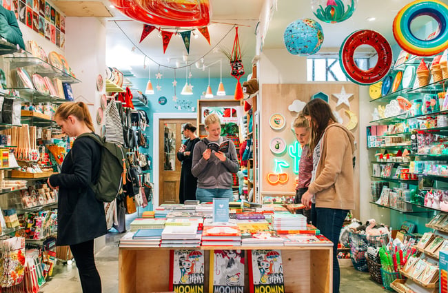 People browsing inside the store at Iko Iko Cuba Street, Wellington shop.