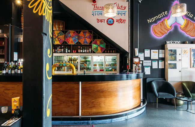 The bar inside Indian Alley in Wellington.