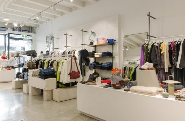 Clothing and other items on display at Infinite Definite.