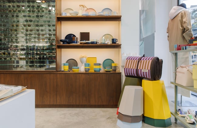 Assorted accessories on display at Infinite Definite.