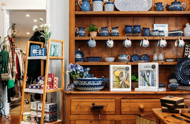 A homewares display inside Intrigue Boutique in Bulls.