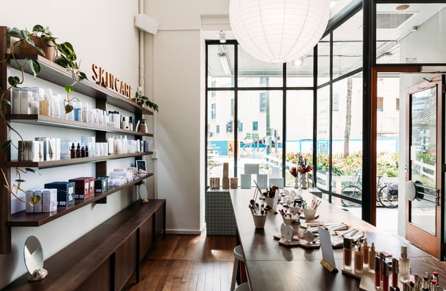 The front window inside Iris Store + Studio in Wellington.