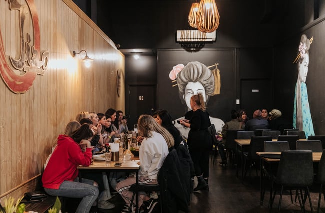 Customers dining.