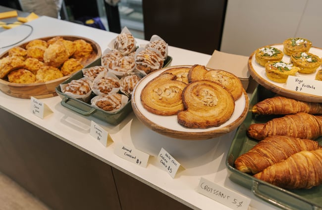 Some of the pastries and cabinet food available at Jolly Deli.