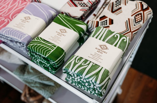 Wraps on display on a table at Journey & Co.