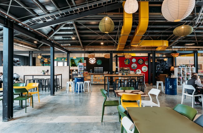 The dining area inside Kai Tahi Porirua.