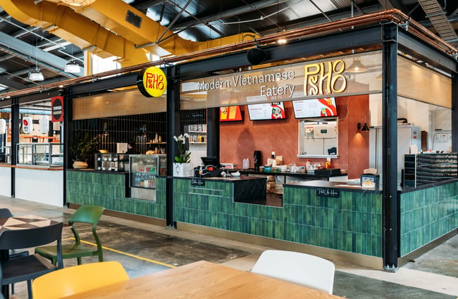 A restaurant inside Kai Tahi Porirua.