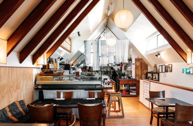 The inside of Kappa restaurant in Queenstown.