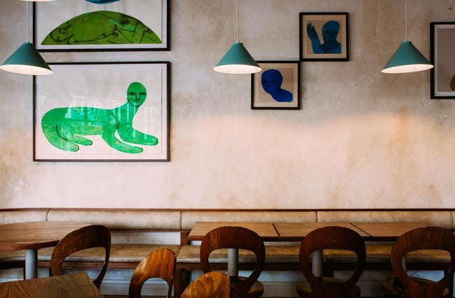 Art work on the walls at Kisa.