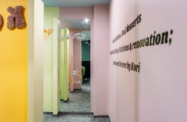 Colourful walls at Kori Desserts.