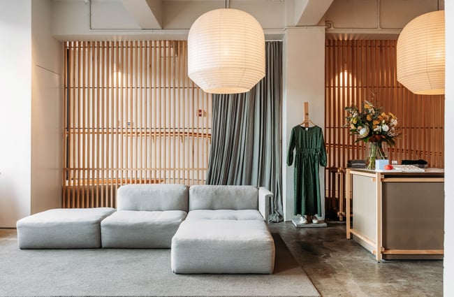 Seating area at Kowtow.