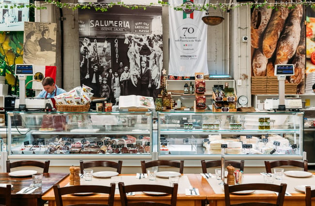 A delicious counter at La Bella Italia in Petone.