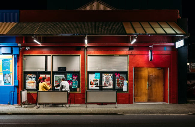 The exterior of Last Place Bar in Hamilton