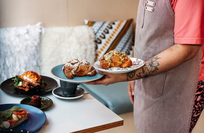 Croissants and other dishes being served at Le Ciel.