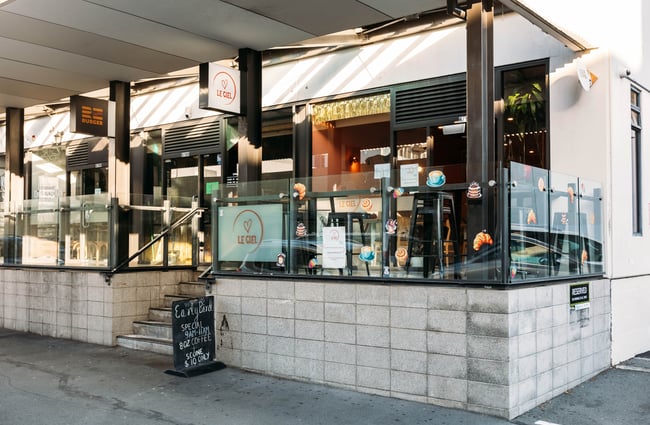 Exterior of Wellington's Le Ciel Bakery.