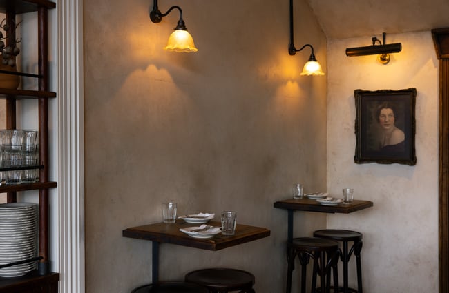 A corner seating nook inside Lilian Auckland.