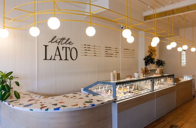 Gelato on display in Little Lato Auckland.