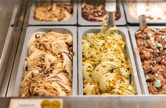 A close up of gelato.