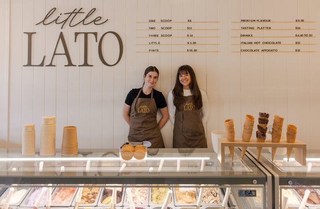 Two women behind the counter at Little Lato.