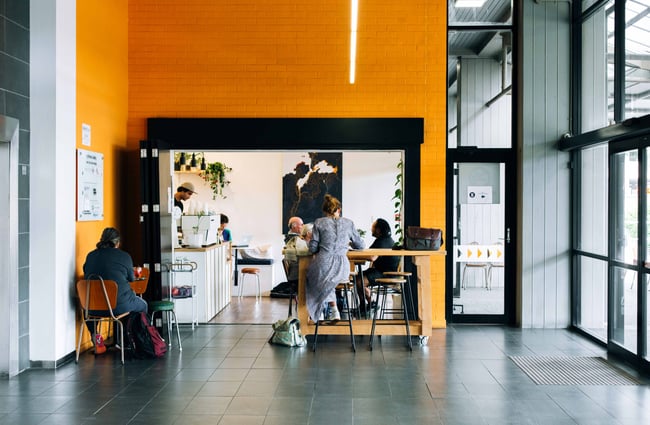 Yellow orange wall.