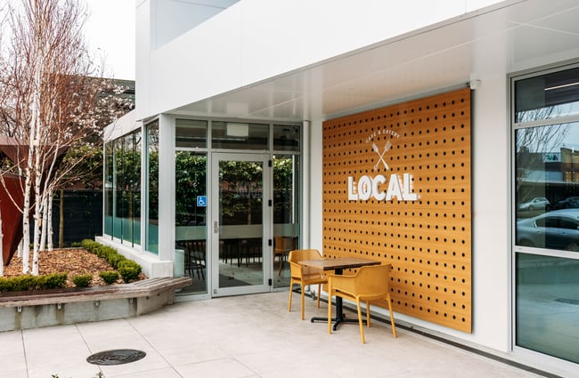 Building exterior of LOCAL cafe, Palmerston North.