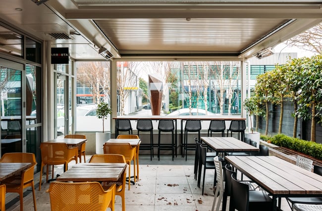 Outdoor tables and chairs at LOCAL.