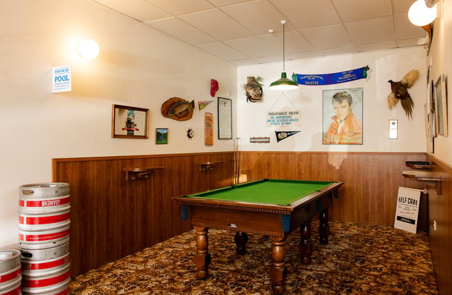 Famous pool table at Local Talent Taverna.