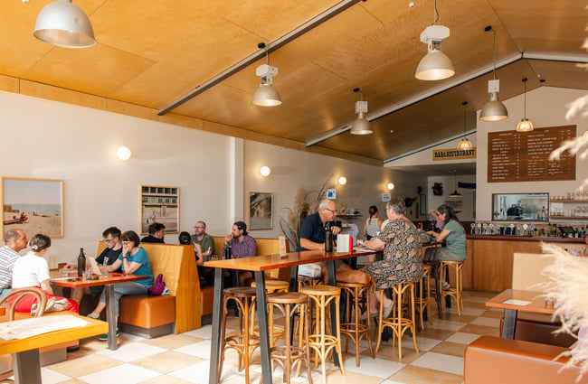 Busy dining room at Local Talent Taverna.