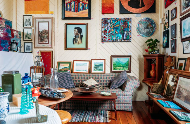 Inside Mangaweka Gallery in Rangitikei.