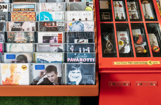 CDs for sale at Mangaweka Gallery in Rangitikei.