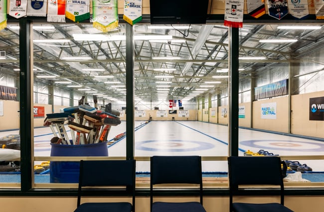 The curling and ice skating rink at Maniototo Adventure Park Naseby Central Otago.