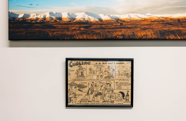 A picture on a wall.
