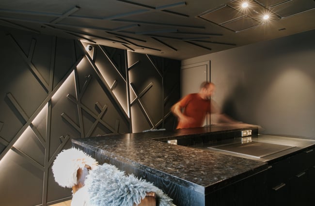 Giulio in his kitchen.
